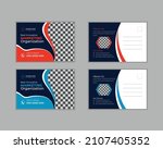  postcard design template with... | Shutterstock .eps vector #2107405352