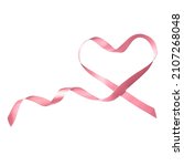 hand painted pink ribbon in... | Shutterstock .eps vector #2107268048