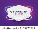 vector geometricwhite paper... | Shutterstock .eps vector #1155476965