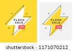 trendy vector flash sale banne. ... | Shutterstock .eps vector #1171070212