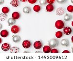 red and white matte christmas... | Shutterstock . vector #1493009612