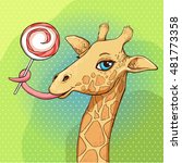 Vector Illustration Of Giraffe. ...