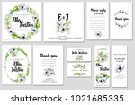 card templates set with... | Shutterstock . vector #1021685335