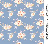 seamless floral pattern with... | Shutterstock . vector #725984998