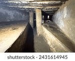 Small photo of Stone Town Zanzibar - Feb 4 2024: An underground holding pen for 50 slaves in the old Slave Market, Stone Town, Zanzibar, Tanzania.