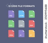 code file formats. script file... | Shutterstock .eps vector #350995688