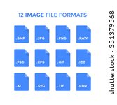 flat image file type icons.... | Shutterstock .eps vector #351379568