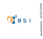 BSI credit repair accounting logo design on white background. BSI creative initials Growth graph letter logo concept. BSI business finance logo design.
