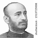 Small photo of Komitas, also spelled Gomidas, pseudonym of Soghomon Soghomonian, Portrait from Armenia Banknotes.