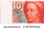 Small photo of Leonhard Euler Portrait from Switzerland 10 Franken 1980 Banknotes. was a Swiss mathematician, physicist, astronomer, geographer, logician and engineer who made important.