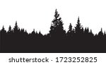 forest silhouette background.... | Shutterstock .eps vector #1723252825