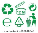 recycle and some packaging sign | Shutterstock .eps vector #628840865