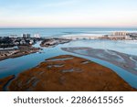 Small photo of Aerial View of the Lynnhaven Inlet The River and the Chesapeake Bay in Virginia Beach