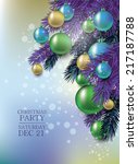 elegant classic christmas flyer ... | Shutterstock .eps vector #217187788