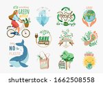ecology and recycle quotes set. ... | Shutterstock .eps vector #1662508558