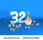 cupcake with sparkling candle... | Shutterstock . vector #1890332482