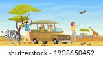 people in safari tour  savanna... | Shutterstock .eps vector #1938650452