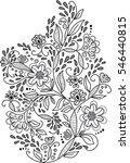 black and white floral... | Shutterstock .eps vector #546440815