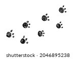 animal footprints. black... | Shutterstock .eps vector #2046895238
