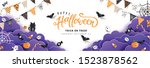 halloween decorative border... | Shutterstock .eps vector #1523878562
