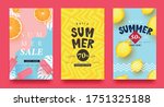 summer sale background layout... | Shutterstock .eps vector #1751325188