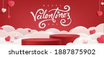 valentines day background with... | Shutterstock .eps vector #1887875902
