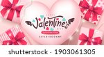 valentine's day sale poster or... | Shutterstock .eps vector #1903061305