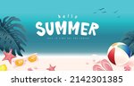 abstract colorful summer banner ... | Shutterstock .eps vector #2142301385