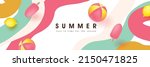 tropical colorful summer beach... | Shutterstock .eps vector #2150471825