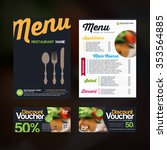 menu design template with... | Shutterstock .eps vector #353564885