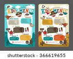 cute colorful kids meal menu... | Shutterstock .eps vector #366619655