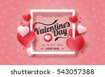 valentines day sale background... | Shutterstock .eps vector #543057388