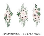 vector floral bouquet design... | Shutterstock .eps vector #1317647528