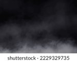 Smoke Overlay, fog Overlay. Isolated on black background . Misty fog effect texture overlays for text or space.