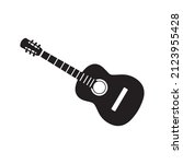 black blues guitar icon. simple ...