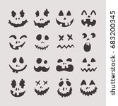 happy halloween teeth  set of... | Shutterstock .eps vector #683200345