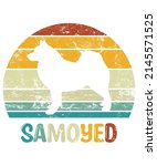 Samoyed Retro Vintage Sunset T...