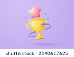 3d winners minimal with golden... | Shutterstock .eps vector #2140617625
