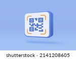 3d qr code scanning for online... | Shutterstock .eps vector #2141208605