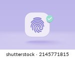 3d fingerprint cyber secure... | Shutterstock .eps vector #2145771815