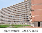 Small photo of Zoetermeer,The Netherlands.03-14-2017. Demolition of outdated housing blocks