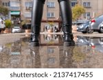 Woman's Legs Wearing Waterproof ...