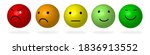 3d  color faces feedback mood.... | Shutterstock .eps vector #1836913552
