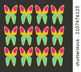 beautifull butterfly on dark... | Shutterstock .eps vector #2107476125