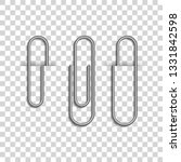 Metal Paper Clips Isolated On...