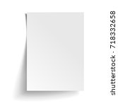 vector white sheet of paper.... | Shutterstock .eps vector #718332658
