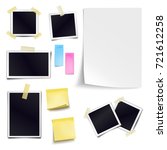 set of blank paper objects.... | Shutterstock . vector #721612258
