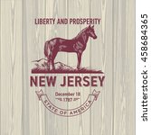 new jersey liberty and... | Shutterstock .eps vector #458684365