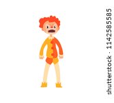 Angry Red Haired Clown Cartoon...