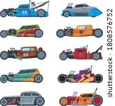 retro style hot rod race cars ... | Shutterstock .eps vector #1808576752